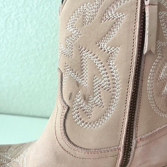 Lane SMOKESHOW Pink Cowboy Bootie Womens 8.5 Short Western Cowgirl Ankle Boots - Picture 10 of 14